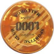 casino mallorca 1000 Ptas jeton Dor rev