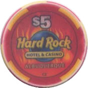 casino hard rock albuquerque NM $5 chip anv