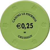 casino le phoebus gruissan € 0,25 chip 1