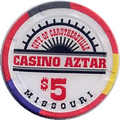 casino aztar misou $ 5 chip 1 anv=rev