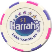 casino harrahs lake tahoe Nv $1 chip anv