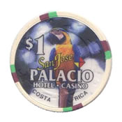 casino san josé palacio CR $1 chip anv