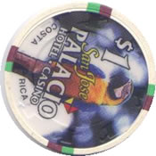 casino san josé palacio CR $1 chip rev