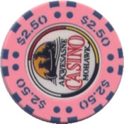 casino akwesasne mohak NY $2,50 chip rev