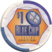 casino blue chip michigan city IN $1 chip anv
