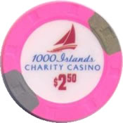 casino charity 1000 island cnd $2.50 chip anv