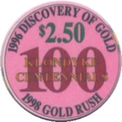 casino dawson city yukon cnd $100 chip 1 rev