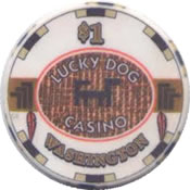 casino lucky dog Shelton WA $1 chip anv