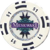 casino meskwaki tama IA $1 chip 1 anv