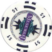 casino meskwaki tama IA $1 chip 1 rev