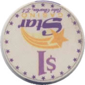 casino star lake charles LA $1 chip rev