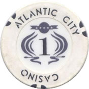 casino atlantic city $1 chip 1 rev