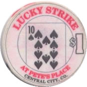 casino lucky strike $1 chip 10 anv